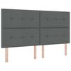 vidaXL Bettgestell mit Kopfteil Dunkelgrau 180 x 200 cm Stoff