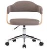 vidaXL Drehbare Esszimmerst&uuml;hle 6 Stk. Taupe Bugholz und Stoff