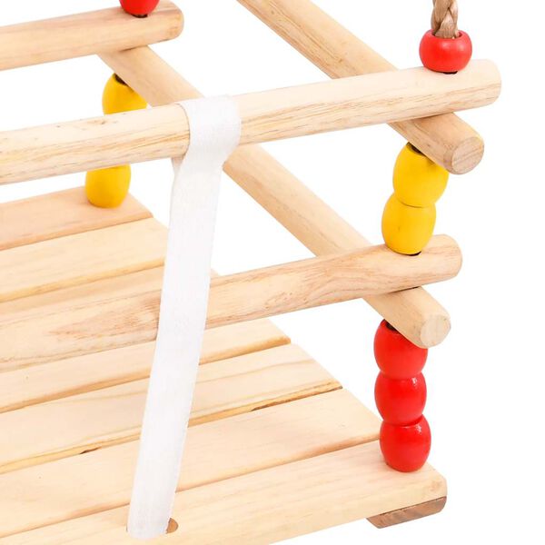 vidaXL Babyschaukel mit Sicherheitsgurt Massivholz Kiefer
