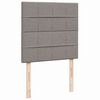 vidaXL Boxspringbett mit Matratze Taupe 90x200 cm Stoff