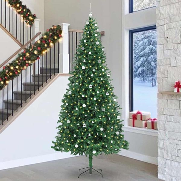 vidaXL Künstlicher Weihnachtsbaum mit 300 LEDs mit Ständer Grün 300 cm