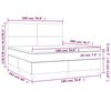 vidaXL Boxspringbett mit Matratze & LED Grau 180x200 cm Kunstleder