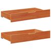 vidaXL Tagesbett mit Kopfteil 3 pcs Wachsbraun Massivholz Kiefer