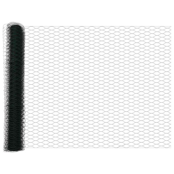 vidaXL Hexagonzaun Gr&uuml;n 1 x 10 m PVC