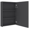 vidaXL LED-Spiegelschrank fürs Bad Glänzend Grau 50x13x70 cm