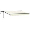 vidaXL Manueller Markisenrahmen mit LEDs Creme 2,5 x 2 m