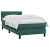 vidaXL Boxspringbett mit Matratze Dunkelgr&uuml;n 80x210 cm Samt