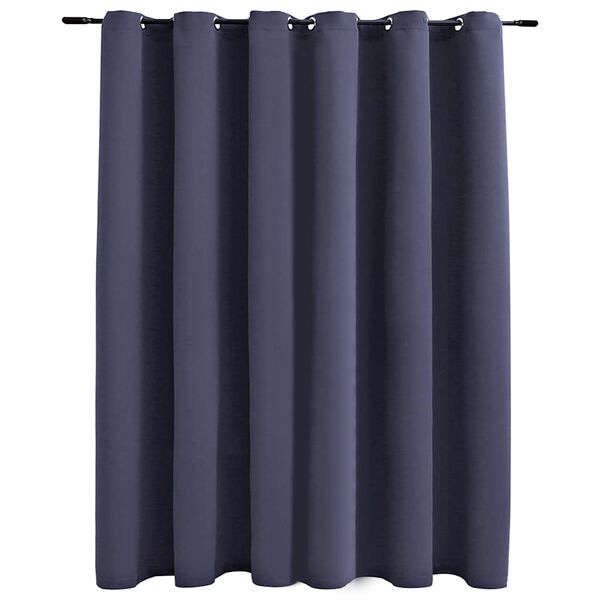 vidaXL Verdunkelungsvorhang mit Metall&ouml;sen Anthrazit 290 x 245 cm
