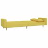 vidaXL Schlafsofa 2-Sitzer mit 2 Kissen Gr&uuml;n Stoff