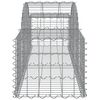 vidaXL Gabionen mit Hochbogen 20 Stk. 200x50x40/60 cm Verzinktes Eisen