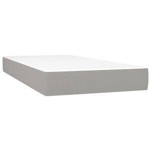 vidaXL Taschenfederkernmatratze Mittel Hellgrau 100x203x20 cm Stoff