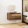 vidaXL Wandmontiertes Nachttischchen Altholz 50 x 36 x 30 cm
