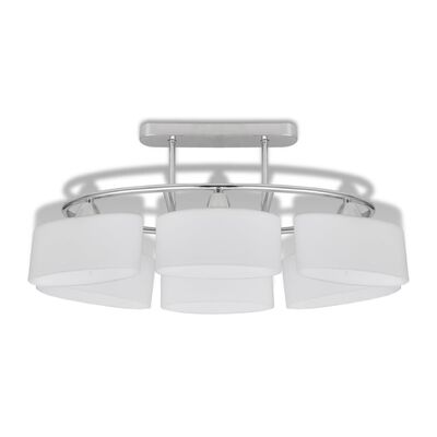 vidaXL Deckenlampe mit ellipsenförmigen Glasschirmen 2 Stk. E14