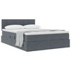 vidaXL Aufbewahrungsbett mit Matratze Dunkelgrau 140 x 190 cm Samt