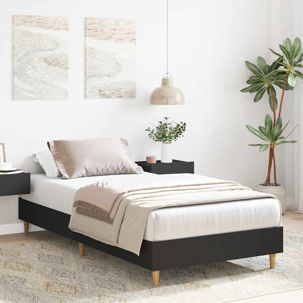 vidaXL Bettgestell ohne Matratze Schwarz 90x200 cm Holzwerkstoff