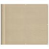 vidaXL Balkon-Sichtschutz Beige 90x800 cm 100 % Polyester-Oxford