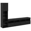 vidaXL TV-Wandm&ouml;bel 4 Stk. Schwarz Eichen-Optik Holzwerkstoff