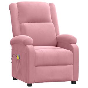 vidaXL Massagesessel Rosa Samt
