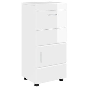vidaXL Badezimmerschrank-Set TULUM Hochglanz Wei&szlig; 37 x 31,5 x 82 cm