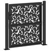 vidaXL Gartentor Schwarz 100x100 cm Stahlblatt-Design
