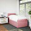vidaXL Boxspringbett mit Matratze Rosa 90x200 cm Samt