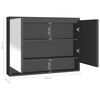 vidaXL Spiegelschrank f&uuml;rs Bad 80x15x60 cm MDF Anthrazit