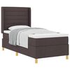 vidaXL Boxspringbett mit Matratze Dunkelbraun 90 x 200 cm Stoff