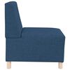 vidaXL Modulares Armfreies Sofa 3 pcs Blau 55 x 74 x 82 cm Stoff