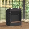 vidaXL Kaninchenf&uuml;tterer Schwarz 33,5 x 25,5 x 45,5 cm