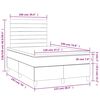 vidaXL Boxspringbett mit Matratze & LED Dunkelbraun 120x190 cm Stoff