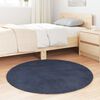 vidaXL Teppich Shaggy Hochflor NAVARRA Marineblau 100x100 cm Polyester