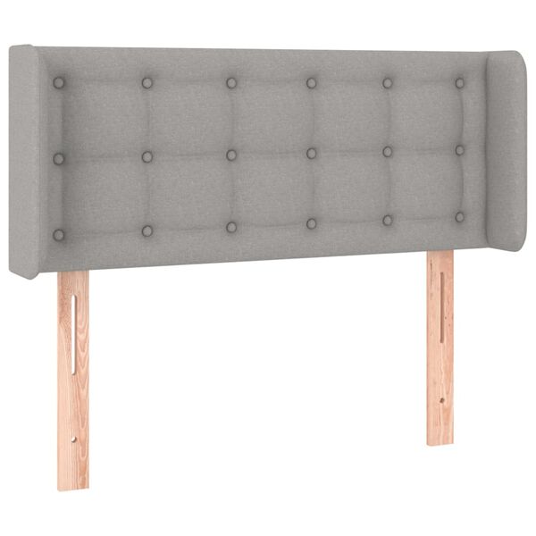 vidaXL LED Kopfteil Hellgrau 83x16x78/88 cm Stoff