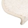 vidaXL Stufenmatten 15 Stk. 65x21x4 cm Wei&szlig; Halbrund Gro&szlig;