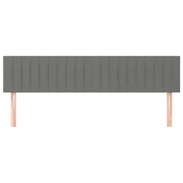 vidaXL Kopfteile Dunkelgrau 160x5x78/88 cm Stoff
