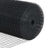 vidaXL Zaun mit Pfosten Grau 0,4 x 100 m Stahl und PVC