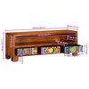 vidaXL TV-Schrank Mehrfarbig 110x30x40 cm Massivholz Akazie