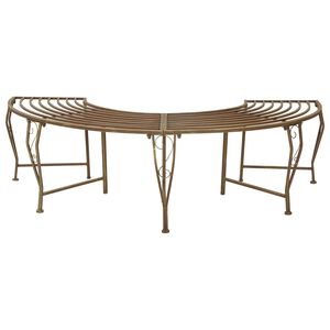vidaXL Baumbank 4-Sitzanzahl 160 x 80 x 44 cm Stahl Antikbraun