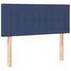 vidaXL Boxspringbett mit Matratze & LED Blau 90x200 cm Stoff