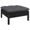 vidaXL 13-tlg. Garten-Lounge-Set mit Kissen Schwarz Kiefernholz