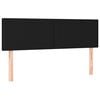 vidaXL LED Kopfteil Schwarz 144x5x78/88 cm Stoff