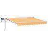vidaXL Manueller Markisenrahmen mit LEDs Sand 4 &times; 3,5 m
