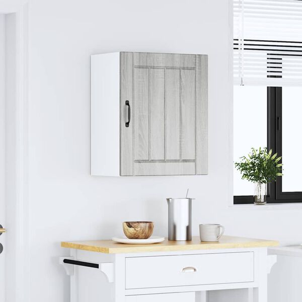 vidaXL K&uuml;chen-H&auml;ngeschrank Lucca Grau Sonoma Holzwerkstoff