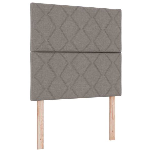 vidaXL Boxspringbett mit Matratze Taupe 100 x 200 cm Stoff