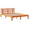 vidaXL Bettgestell mit Kopfteil ohne Matratze Wachsbraun 120x190 cm