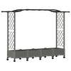 vidaXL Hochbeet mit Rankgitter und Dach Hellgrau 207 x 40 x 129 cm PP