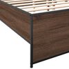 vidaXL Bettgestell Braun Eichen-Optik 140x190 cm Holzwerkstoff Metall