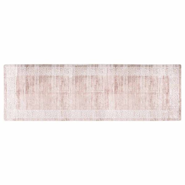 vidaXL Teppich Waschbar 80x300 cm Beige