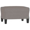 vidaXL 3-Sitzer-Sofa mit Hocker Taupe 180 cm Stoff