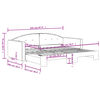vidaXL Tagesbett Ausziehbar Gelb 90x200 cm Samt