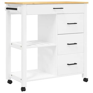 vidaXL K&uuml;chenwagen MONZA 84x40x88,5 cm Massivholz Kiefer